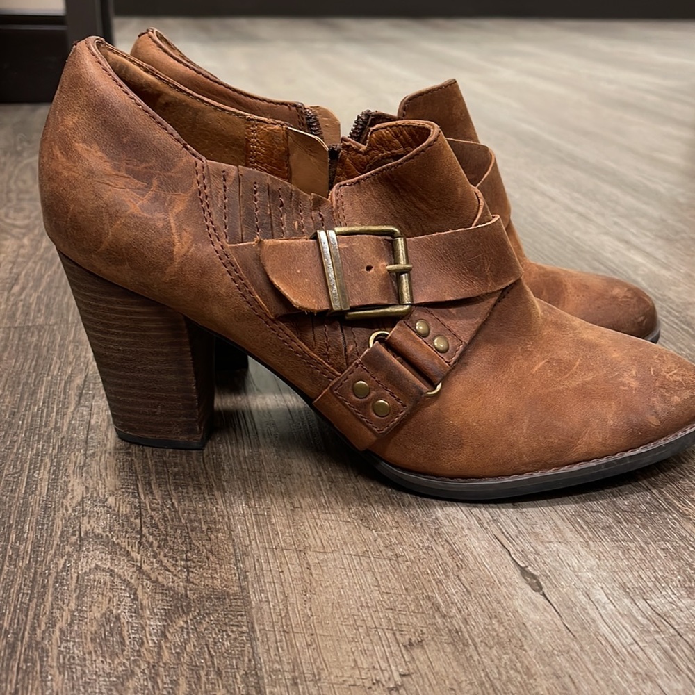 Clarks Indigo Leather Ankle Boots